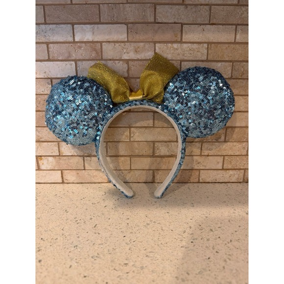 Blue Sequin Mickey Minnie Mouse Ears 2025 Headband Walt Disney World Disney - Picture 2 of 2